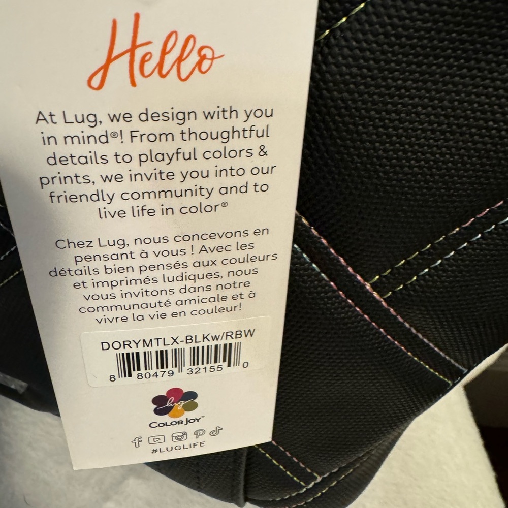 NWT LUG Dory Matte Luxe Black Icepop Stitch - Picture 5 of 10
